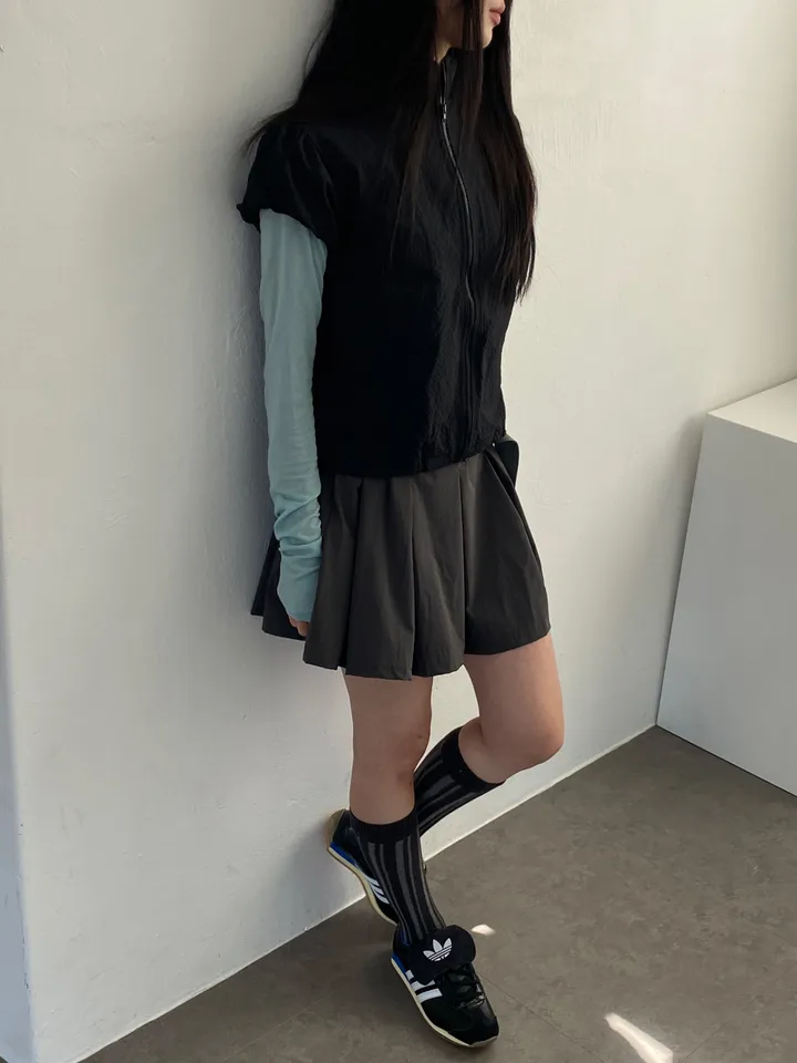 3일만할인[자체제작🍑국내고퀄/러블리룩📸] 시어서커 퍼프 셔링 반목 바람막이 상세 이미지 22