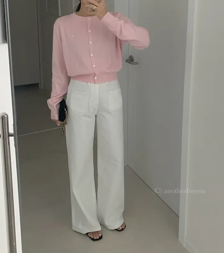 미니 심볼 펜던트 라운드 숏 가디건 4col : 어나더포유 상세 이미지 52