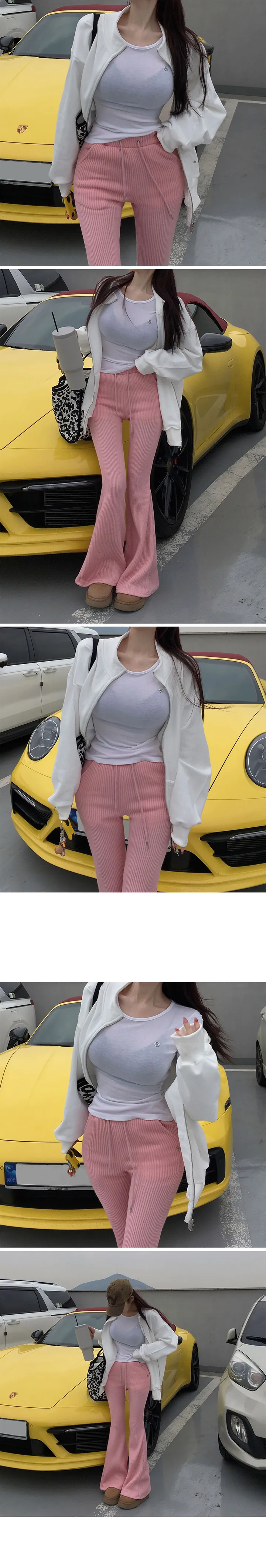 (2size)[매일입는/잘록허리!] made 레터 슬림 라운드 긴팔티 기본티 약기모 상세 이미지 19
