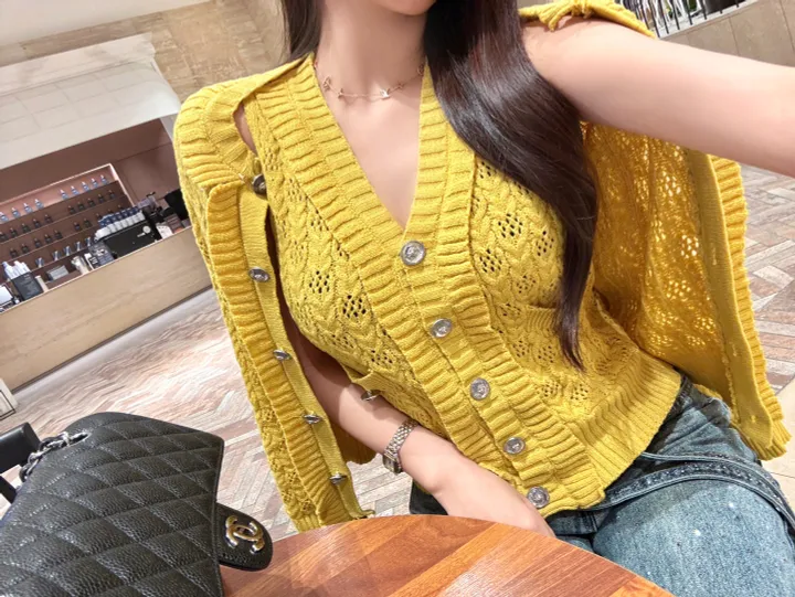 [수입/나시가디건set] 로멜 큐빅 나시 가디건 set [2color) 상세 이미지 4