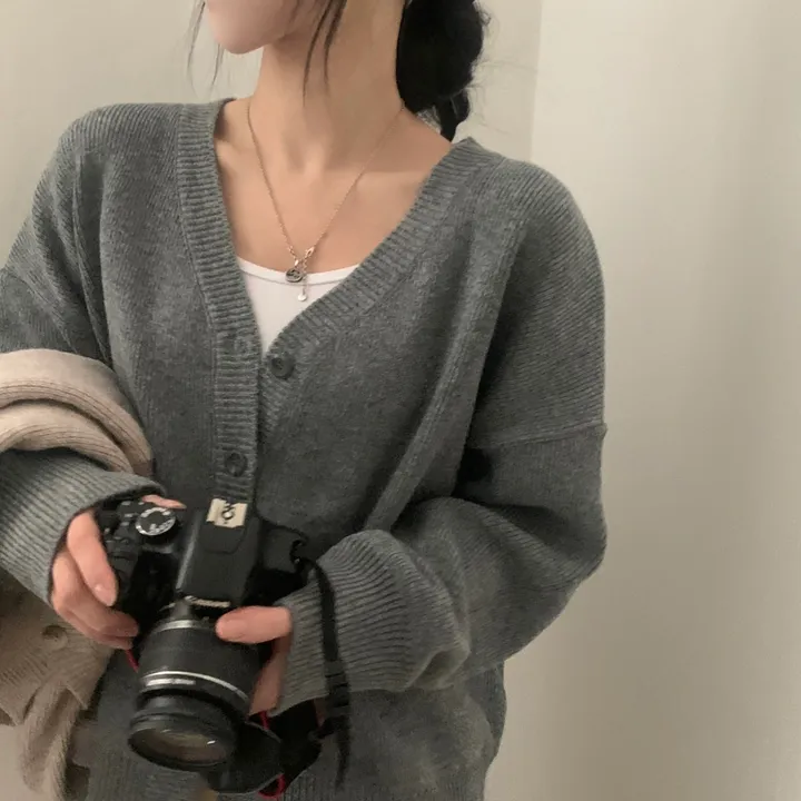 [폭닥/요즘에딱!] 프렘 베이직 브이넥 오버핏 니트가디건 - 8color 상세 이미지 23