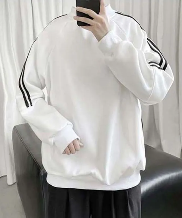 어깨 투라인 포인트 맨투맨 반목 오버핏 긴팔티 남성반팔티셔츠