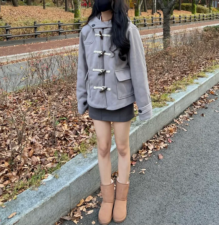 당일출고![마지막수량/누빔안감!] 떡볶이 숏 코트 자켓 상세 이미지 16