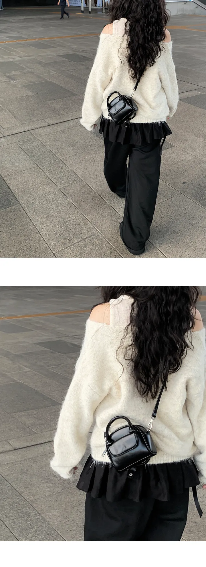 [단독진행/주문폭주🖤] 노센 미니 레더 크로스백 상세 이미지 7