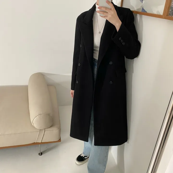 플룻 코트 봄코트 롱코트 하객룩 울코트 상세 이미지 40