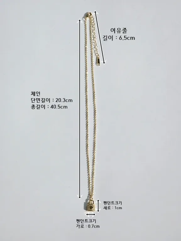 심플한데예쁜 미니 스파클링 락 체인 써지컬 네크리스 목걸이 상세 이미지 8