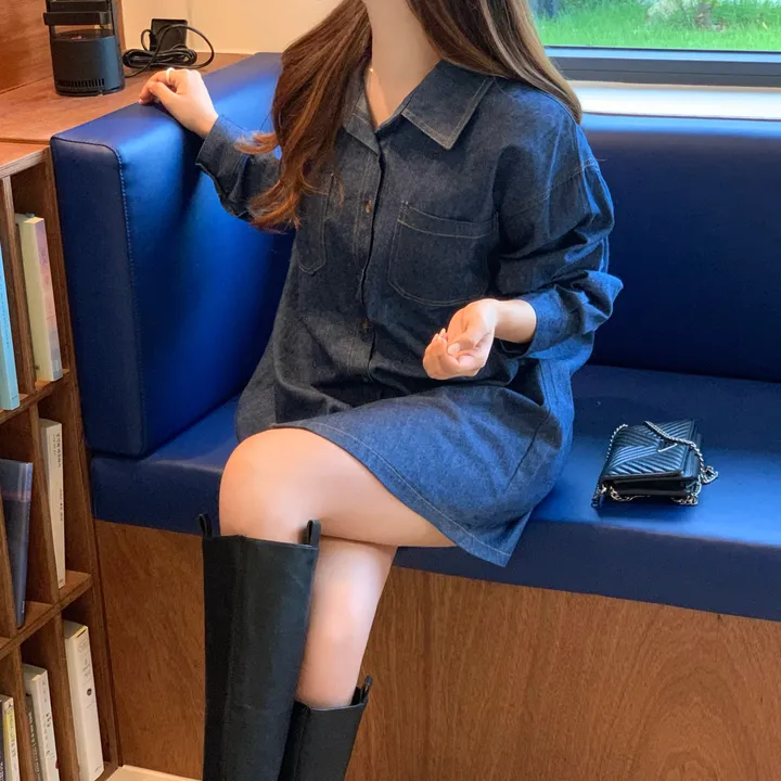 *関税・送料込み*【PATOU】コットンデニムミニシャツワンピース Patou | エレガントでシックなワンピース、ジャンパースカート