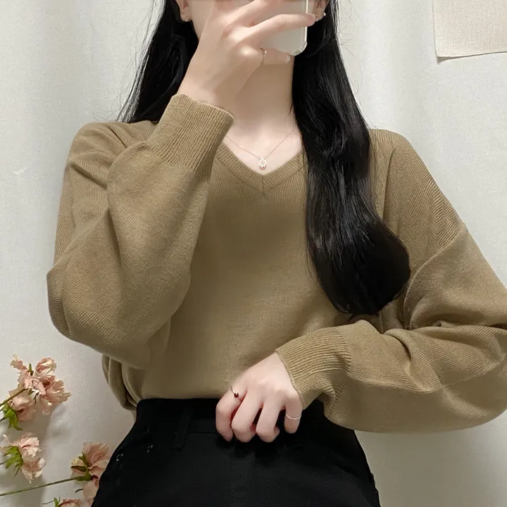 [1000장돌파💛/니트맛집/] V넥 베이직 기본 니트 10color 상세 이미지 20