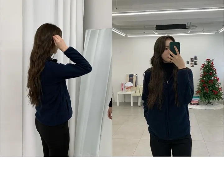 [키작녀부터 빅사이즈까지!][-4XL]부드러운 북극곰 후리스 폴라폴리스 양털 겨울 아우터 기모 4color 상세 이미지 25