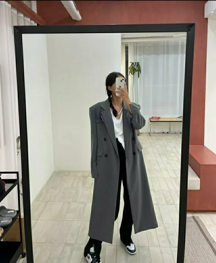 [어깨패드] 패치 더블 롱코트 상세 이미지 1