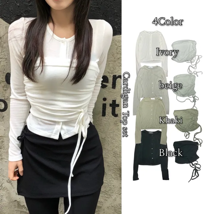 신상 [가디건+시스루탑 set] 상세 이미지 2