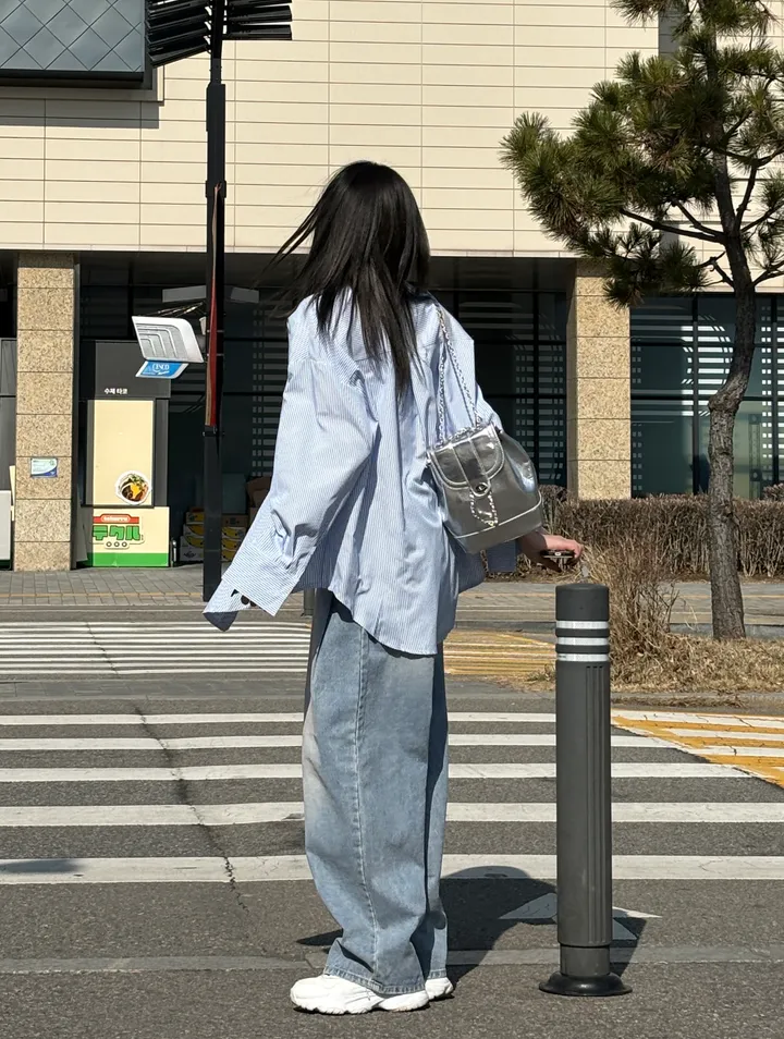 데일리 마린 핀턱 벌룬 와이드팬츠 상세 이미지 4