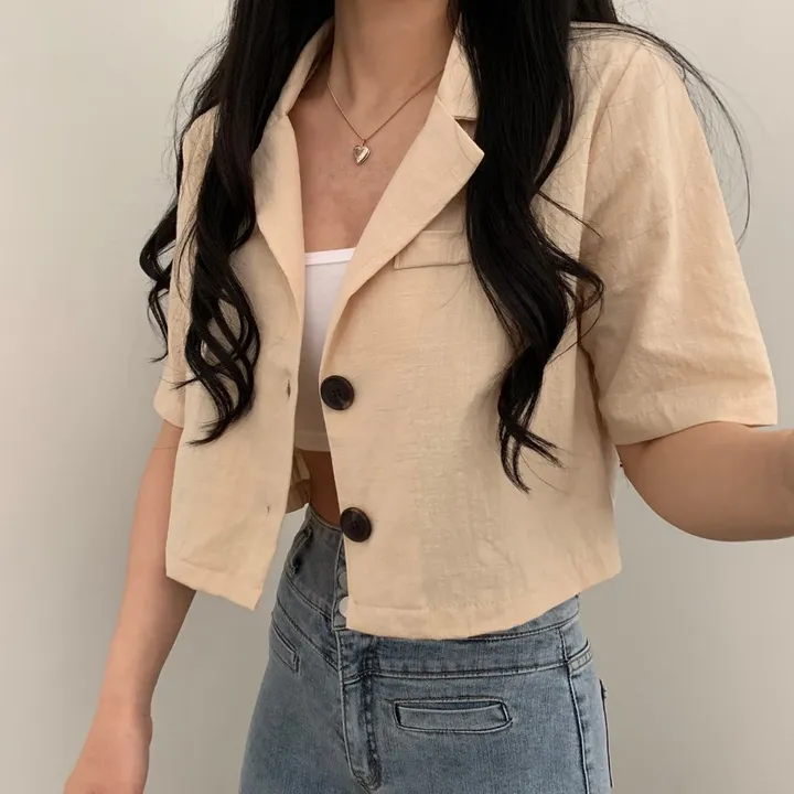 [베스트재진행] 린넨 크롭 반팔JK 상세 이미지 19