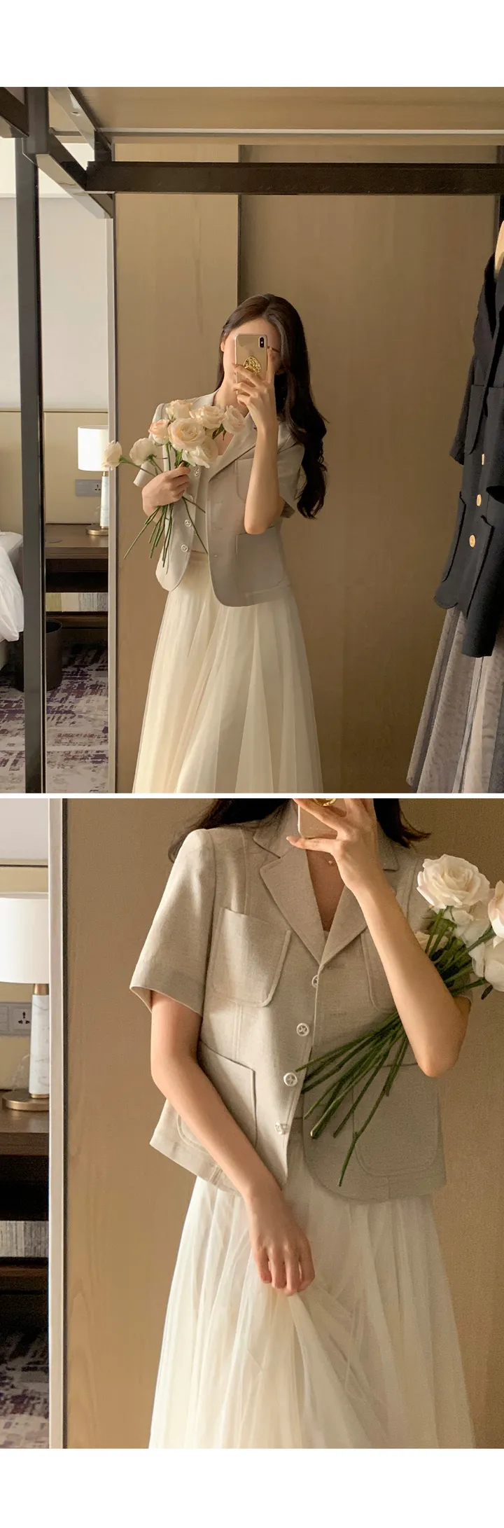 [1천장돌파][잘산템✨/하객룩,격식룩추천💗][자체제작] 디에나 트위드 세미크롭 자켓 상세 이미지 30