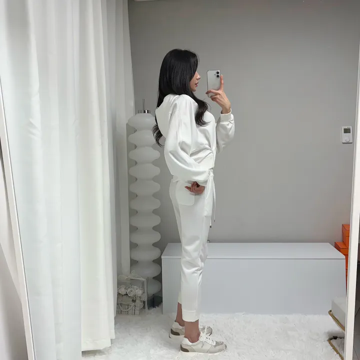 *당일발송, 얇아요* 로로 백버튼 후드티 슬림팬츠 세트 상세 이미지 9