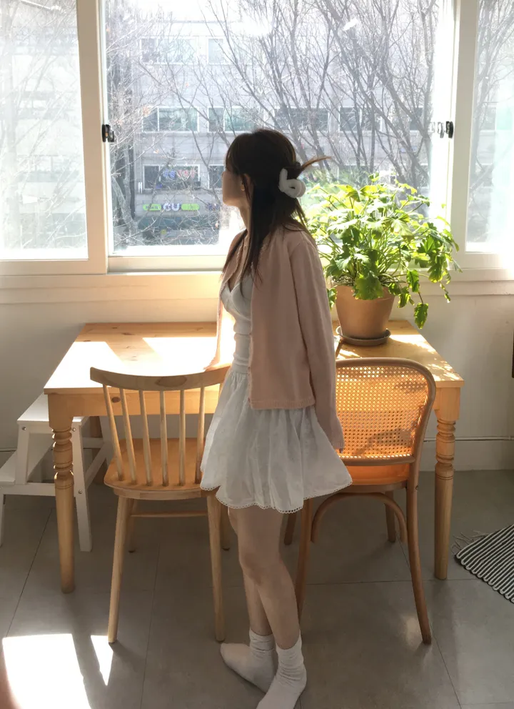 [봄신상💐](5colors/파스텔색감🌈🖍️) 레이어드 펀칭 라운드넥 니트 봄 가디건 cd 상세 이미지 99