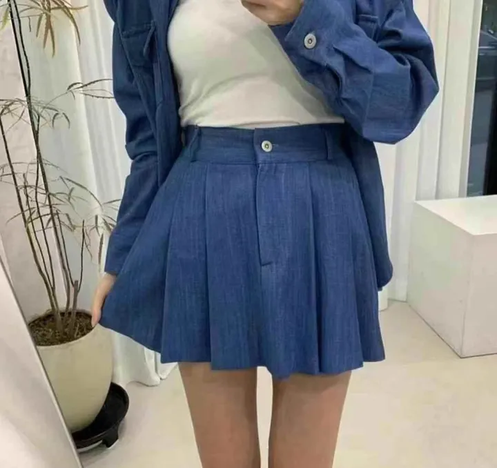 데님 셔츠치마 세트 상세 이미지 3