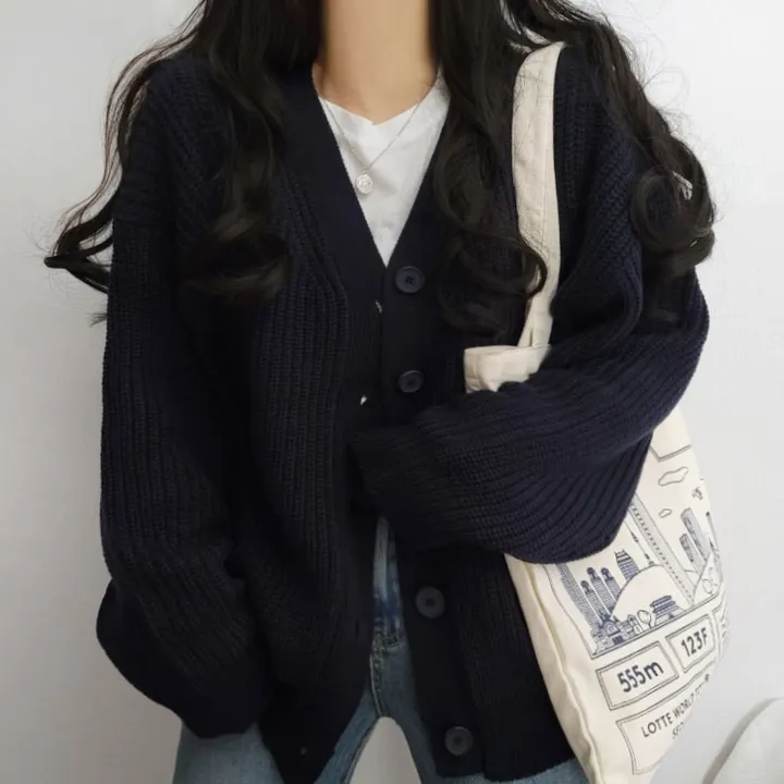 [봄가을/데일리핏] 러블리한 하찌 v넥 오버핏 가디건cd 상세 이미지 25