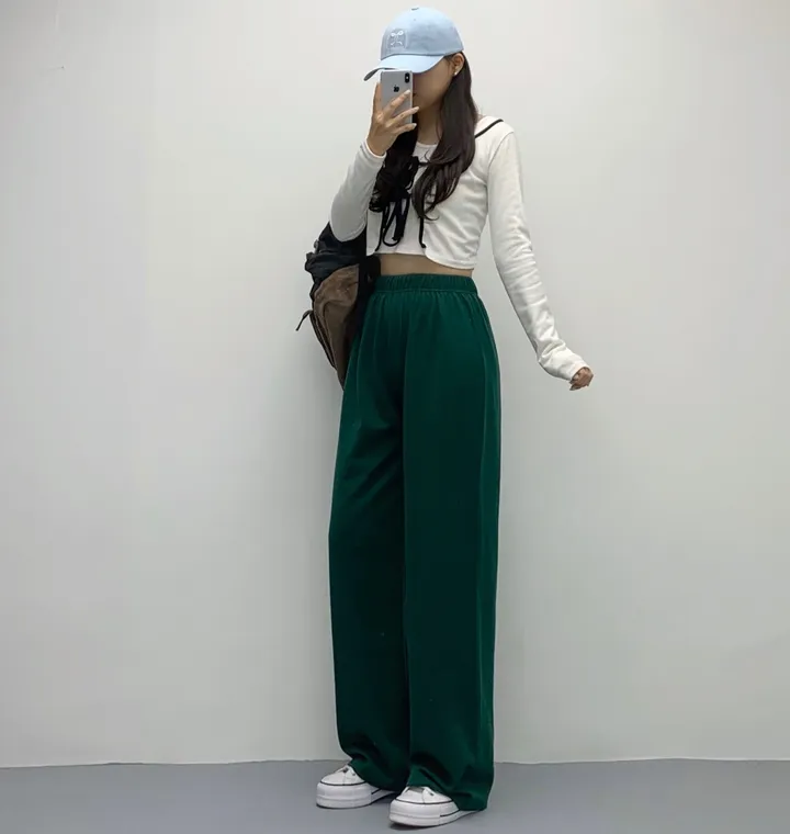 당일🚀[숏&롱/편한바지!] 드림 컬러 밴딩 롱 와이드팬츠 트레이닝팬츠 댄스복 여름팬츠 사계절팬츠 키작녀 키큰녀 (7Col) 상세 이미지 49