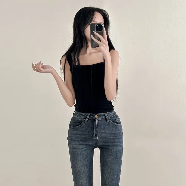 당일 출고🚀속옷끈 노출X💕핏보장 🔥 부유방 소멸❌ 비슬림핏 스퀘어 나시 이너템 끈 체형커버 쫀쫀 스판 슬리브리스 (화이트, 그레이, 블랙) 3color 상세 이미지 25