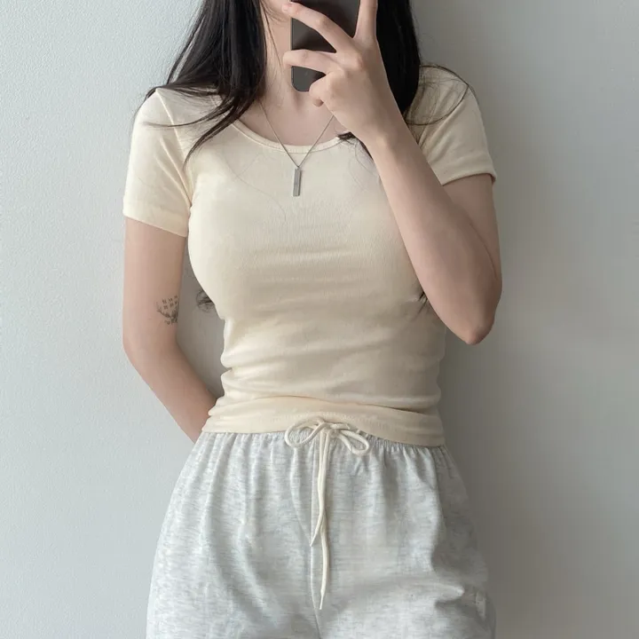 [11color/인생반팔] 코튼 데일리 부드러운 무지 라운드 반팔 기본 티셔츠 - 11color 상세 이미지 12
