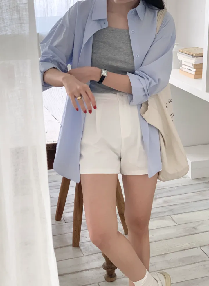 [주문폭주/당일출고] 루즈핏 파스텔 코튼 셔츠 남방 5col 봄셔츠 여름셔츠 가을셔츠 상세 이미지 54