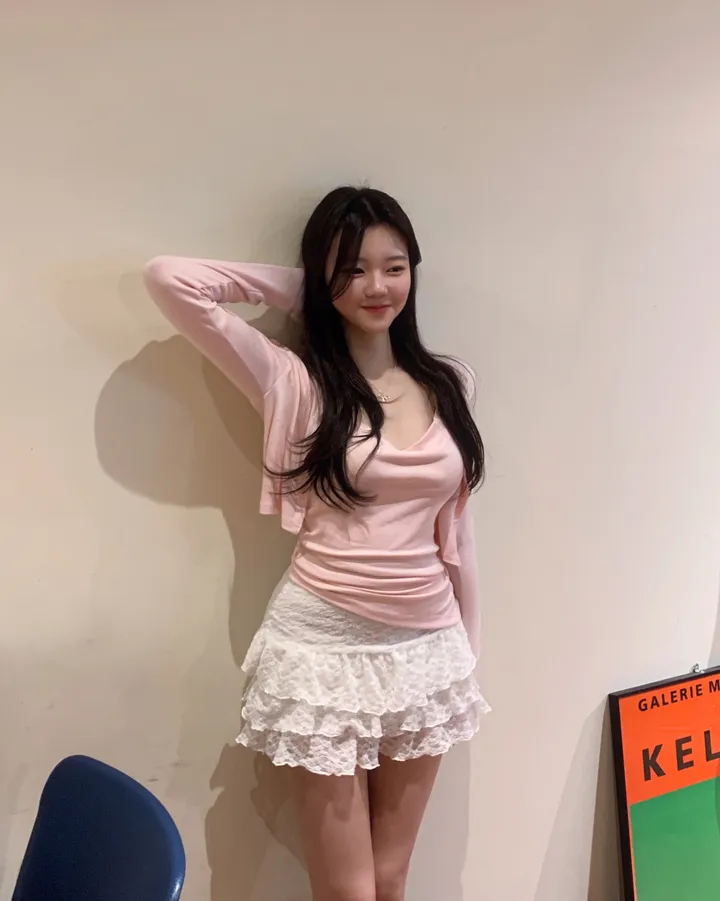베리유 언발 드래이핑 가디건 세트 상세 이미지 5