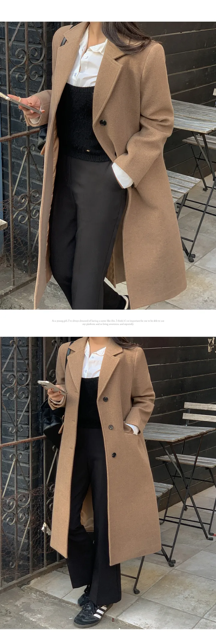 [자체제작/2천장돌파!/S-XL]프레이 스텐카라 탄탄 싱글 롱 코트 상세 이미지 51