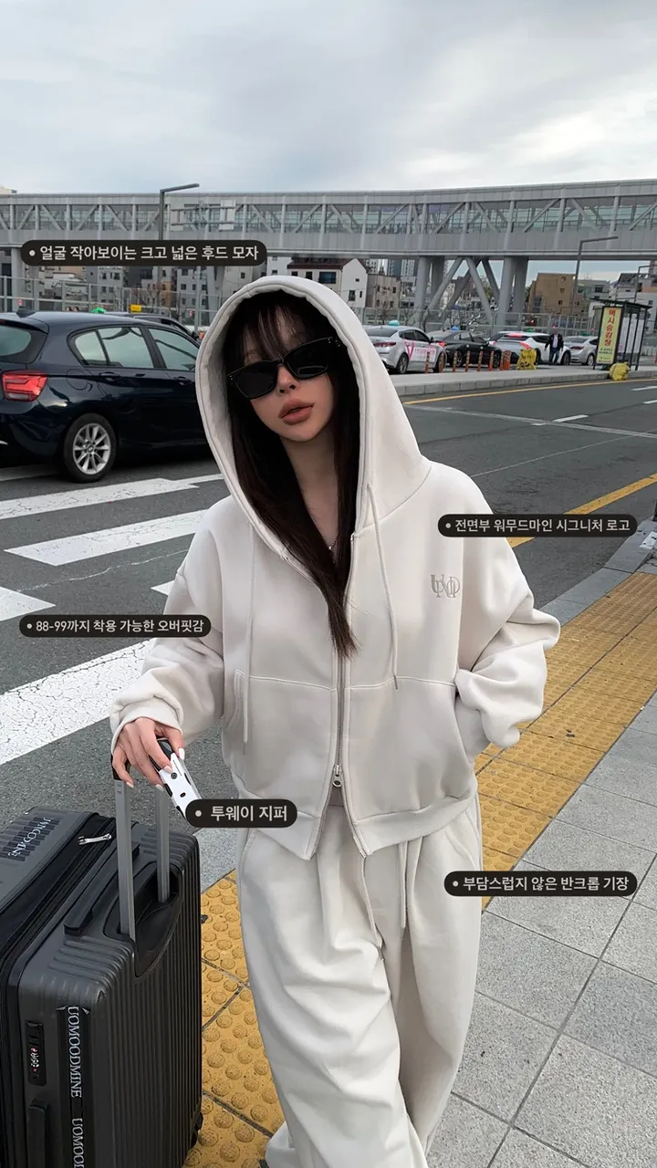 🚀부분당일발송/기모선택🚀 자체제작 UmD 후드 집업 / 투웨이 무지 기모 반크롭 오버핏 크롭 후드티 후드집업 크롭후드 크롭후드집업 기모후드집업 기모후드 y2k 유니크 빈티지 상세 이미지 8