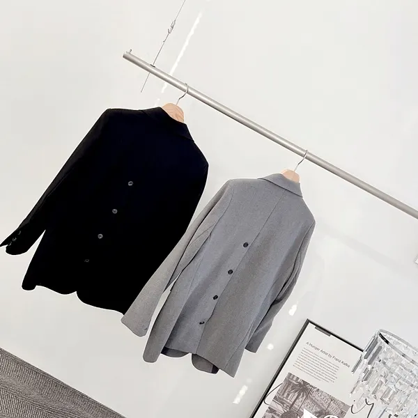 💙당일발송💙*자체제작* 뒷태여신 테일러드카라 대디자켓 버튼자켓 단추자켓 백트임 백버튼 뒷트임 오버핏자켓 슬림자켓 무지자켓 긴팔자켓 하프자켓 숏자켓 롱자켓 봄자켓 봄아우터 하객룩 상세 이미지 60