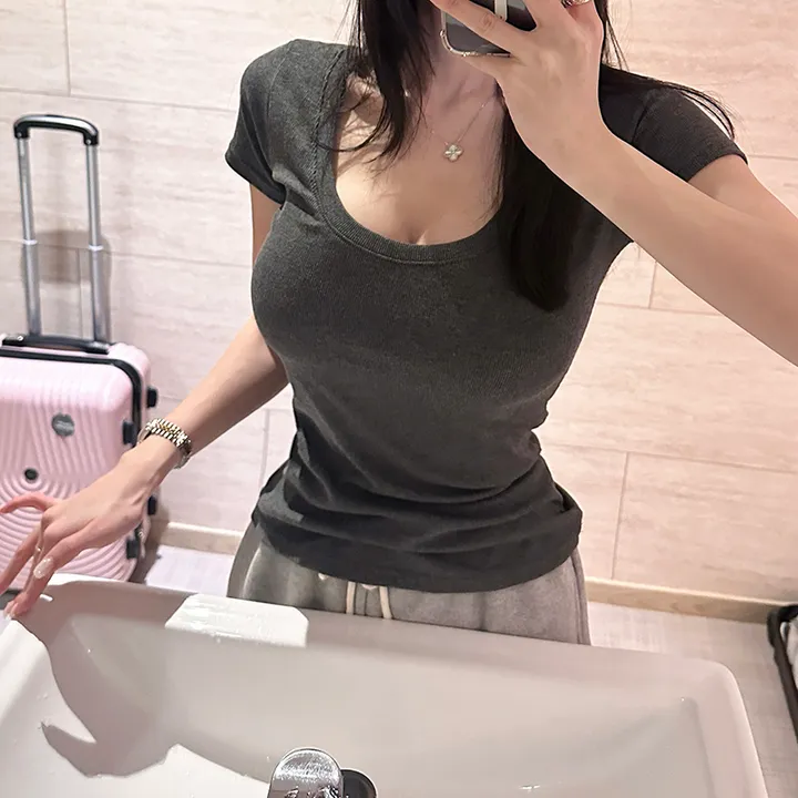 *DM폭주*[MADE][말라핏보장/인생템] 여리말라 유넥 골지 반팔티 유넥반팔 여리핏반팔 기본반팔 상세 이미지 21