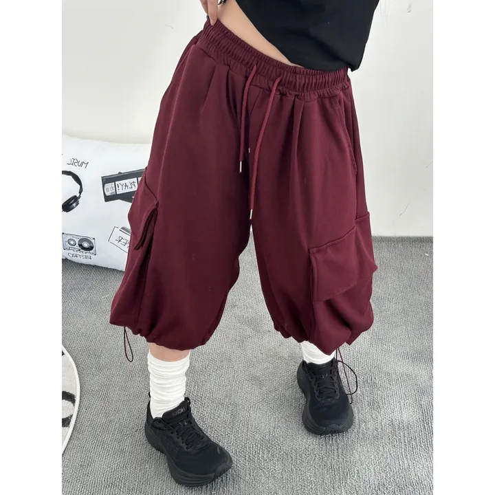 [UNISEX]마일드 루즈 스트링 빅 포켓 카고 버뮤다 드레이닝 와이드 트레이닝 팬츠(3color) 상세 이미지 29