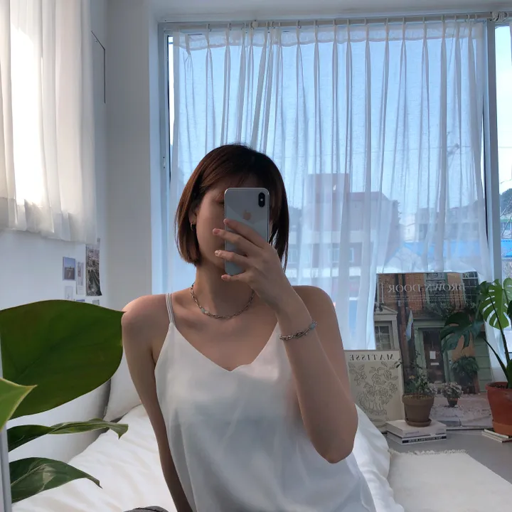 [당일발송]써지컬 레이어드 담수진주 원석 아쿠아마린 목걸이 상세 이미지 5