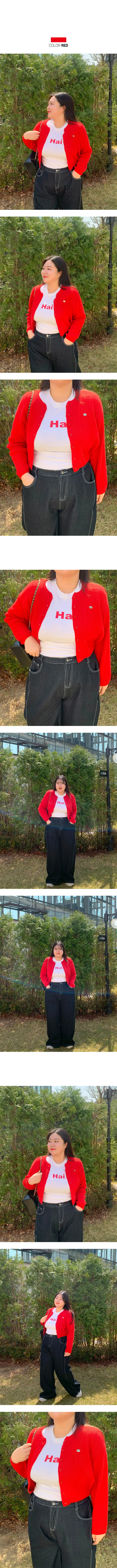 [여름까지🌱/55-99] 요아정 린넨 펜던트 루즈핏 크롭 가디건 빅사이즈 (8color) 상세 이미지 5