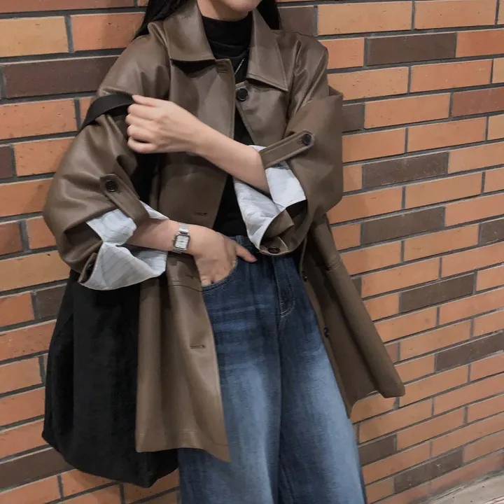 [힙덮는기장감~/블랙 당일출고🎉] 자체제작 #크치Made 오디너리 롤업 오버핏 하프 레더자켓 - jk 상세 이미지 108