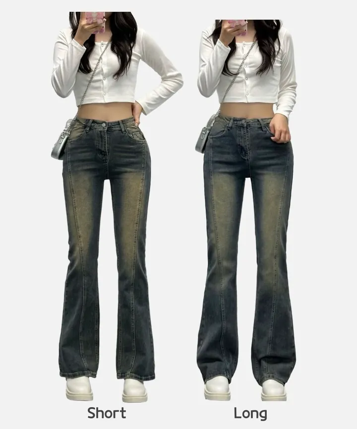 [인생부츠컷/숏&롱/~XL] 엘리 절개라인 하이웨스트 부츠컷 데님팬츠 롱팬츠 기장선택 빅사이즈까지 스판청바지 가을신상 (6Col) 상세 이미지 3
