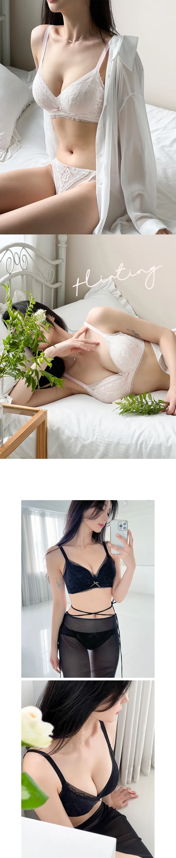 노와이어 볼륨핏💛플러팅 뽕브라+팬티SET 상세 이미지 11