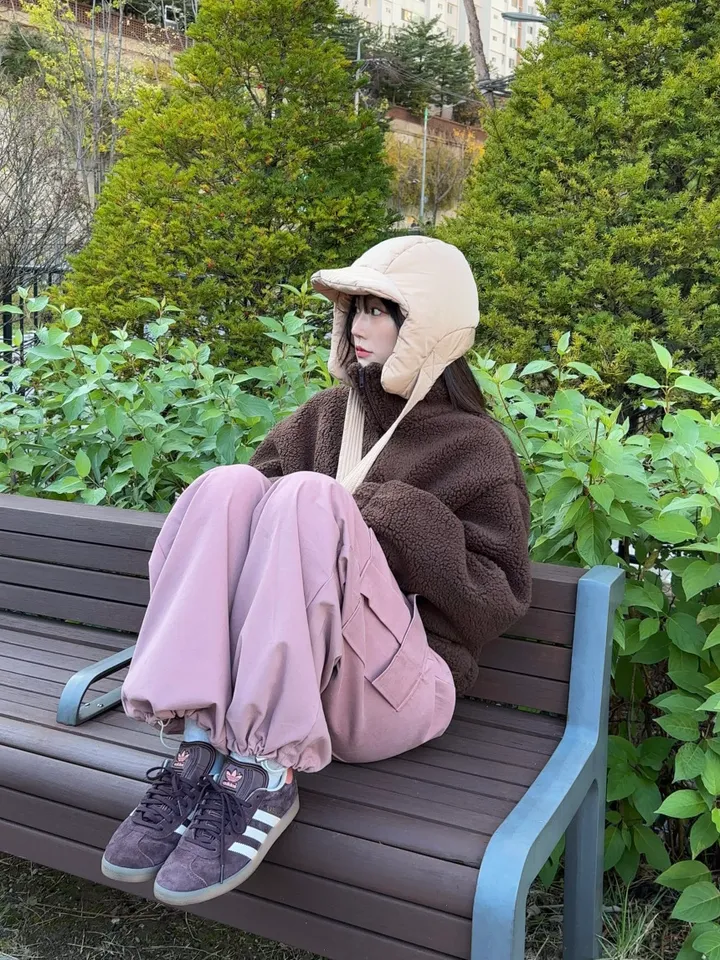 [iam테디베어]뽀글이 플리스 덤블자켓 후리스 양털점퍼 뽀글이자켓 4colors 오버핏 겨울아우터 힙 양털 집업 안감내장 자켓 상세 이미지 16