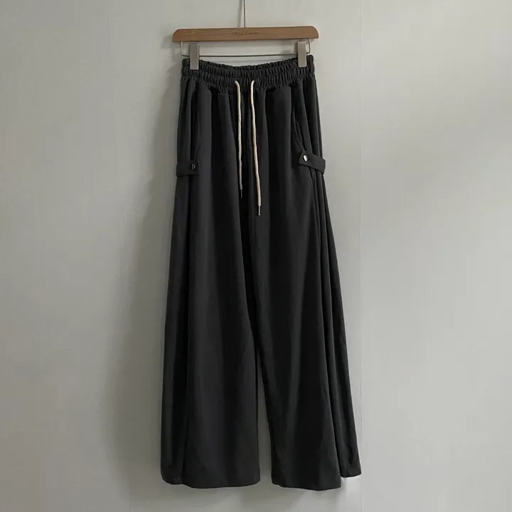 Made [봄컬러추가/🤍숏,롱!] 비어 사이드스냅 비죠, 버튼 롱와이드 트레이닝 추리닝 밴딩팬츠 - 12color 상세 이미지 66