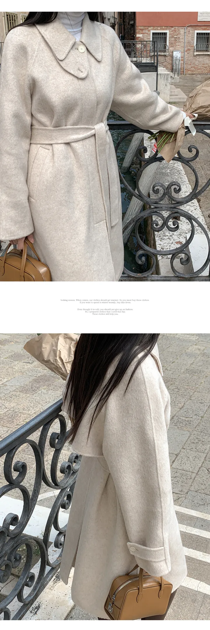 [자체제작/3천장돌파/S-L]마벨 프리미엄 히든단작 울 핸드메이드 하프 코트 상세 이미지 71