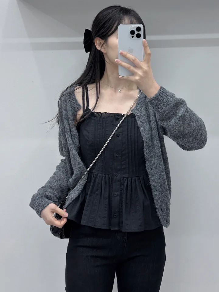 [여리핏/주문폭주] 뽀용 파스텔 라운드 알파카 니트 가디건/ 알파카가디건 여리가디건 봄가디건 간절기가디건 핑크가디건 청순여리 봄옷 레이어드 루즈핏가디건 얇은가디건 핑크가디건 상세 이미지 30