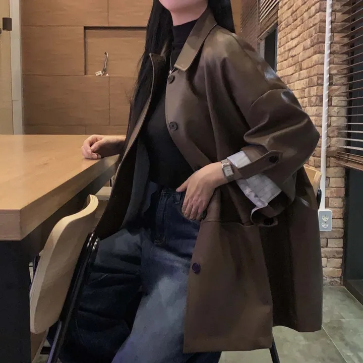 [힙덮는기장감~/블랙 당일출고🎉] 자체제작 #크치Made 오디너리 롤업 오버핏 하프 레더자켓 - jk 상세 이미지 87