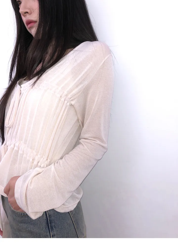 shirring cardigan (2color) / 셔링 가디건 상세 이미지 13