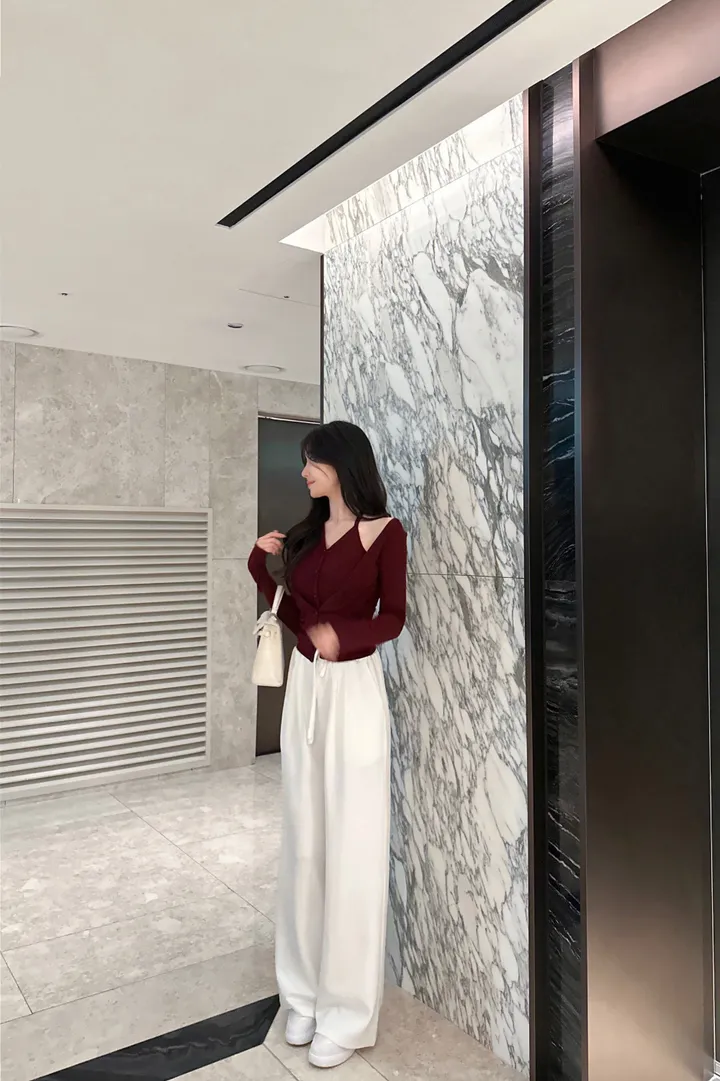 오묘한컬러감🌹*뷰엘단독* 아망 홀터넥 나시 가디건 투피스 세트 레이어드 가디건 봄가디건 상세 이미지 20