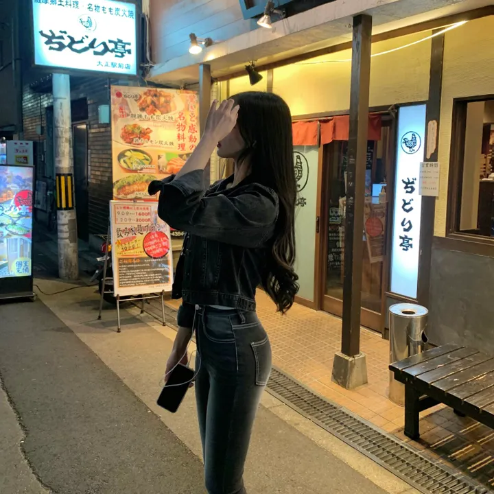 재입고완료 [ 인스타폭주템🐰🖤 ] 포트 흑청 데님 청자켓 크롭 봄 자켓 상세 이미지 25