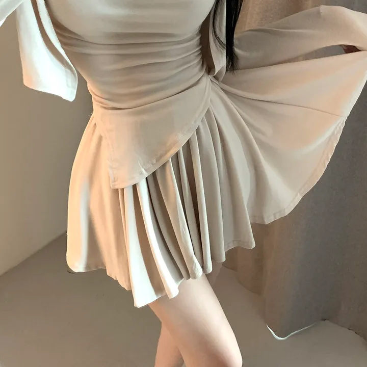 요물 3pcs💘 셔링 드레이프 나시 가디건 스커트 속바지내장 SET 상세 이미지 12