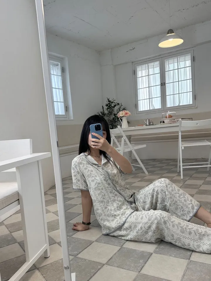 지지미 잠옷 홈웨어 여름파자마 3세트 (6color) 상세 이미지 17
