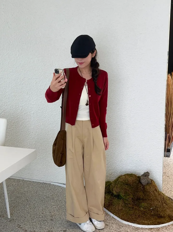 [데일리룩🌸/독보적색감/주문폭주] 부들 니트가디건 (3color) 상세 이미지 8