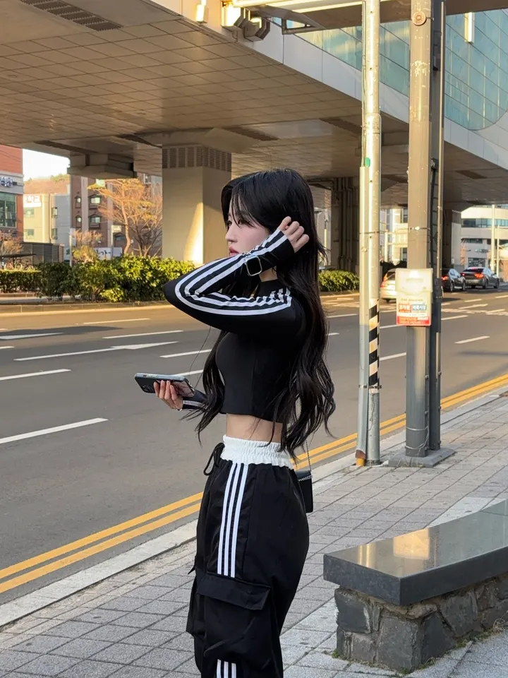 아디 삼선 배색 카고 팬츠 - pt 상세 이미지 9
