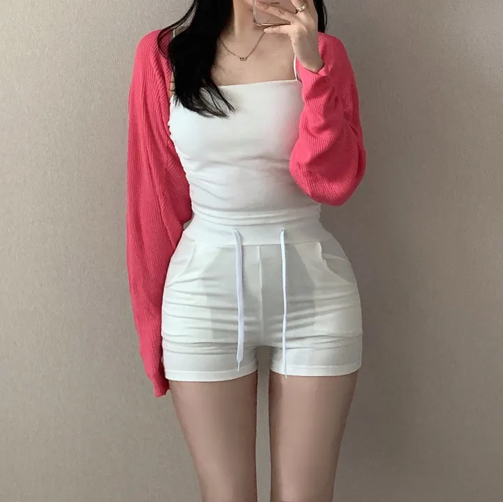 *[4col/핏예쁨]가벼운 썸머 데일리 크롭 니트 볼레로 가디건 상세 이미지 19